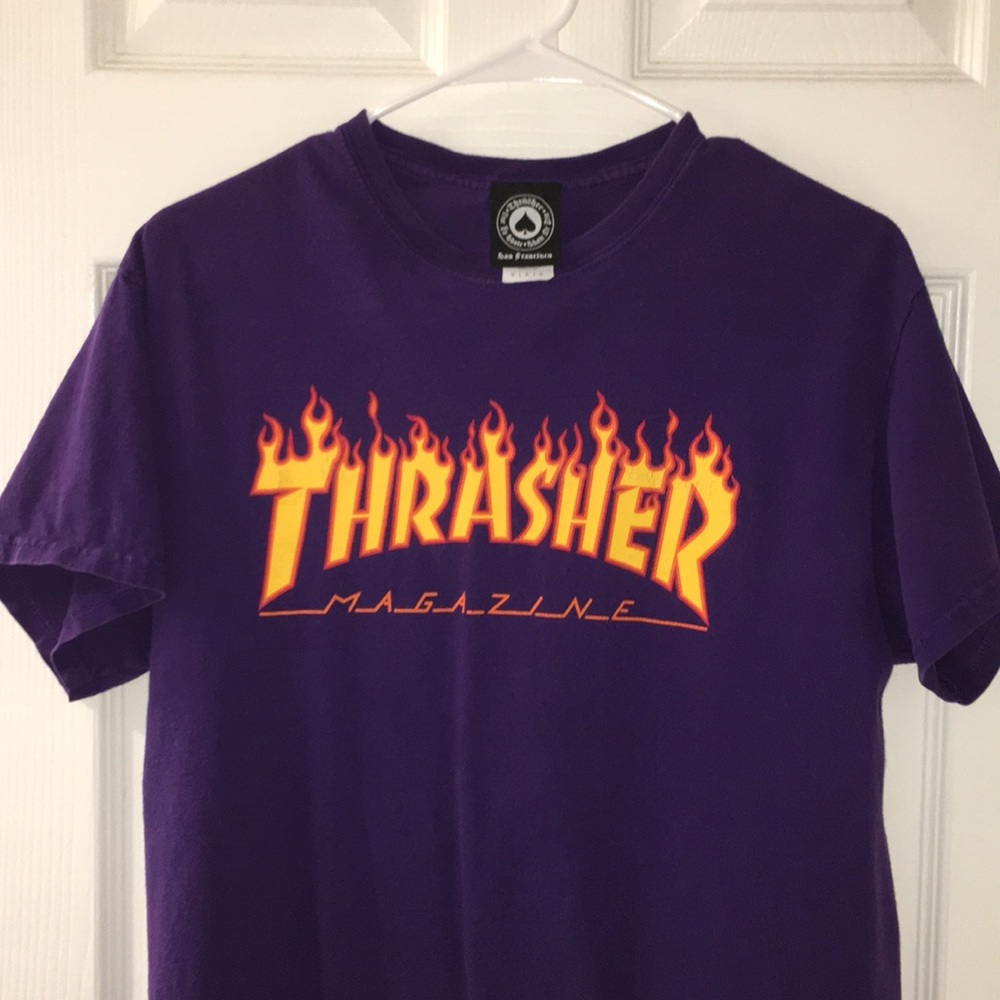 Classic Purple Thrasher Logo Tee